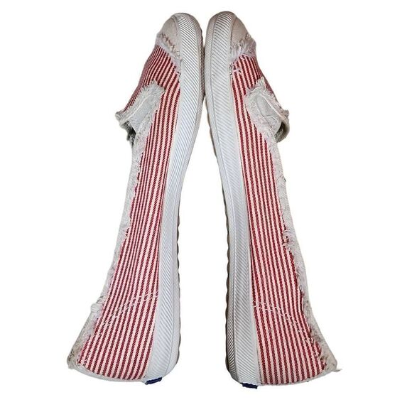 Keds Women's Red White Striped CH Railroad Low Top Slip-On Sneakers Size 9.5 - Picture 8 of 9
